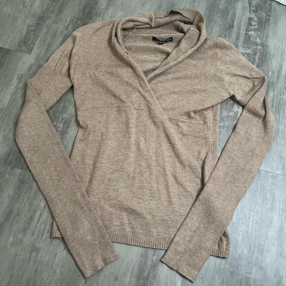 PattyBoutik Cowlneck Sweater Tan Size XS - Picture 1 of 5